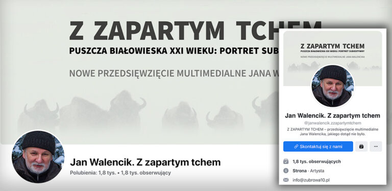 Widok banera na Faceboku – strona: Jan Walencik. Z zapartym tchem.